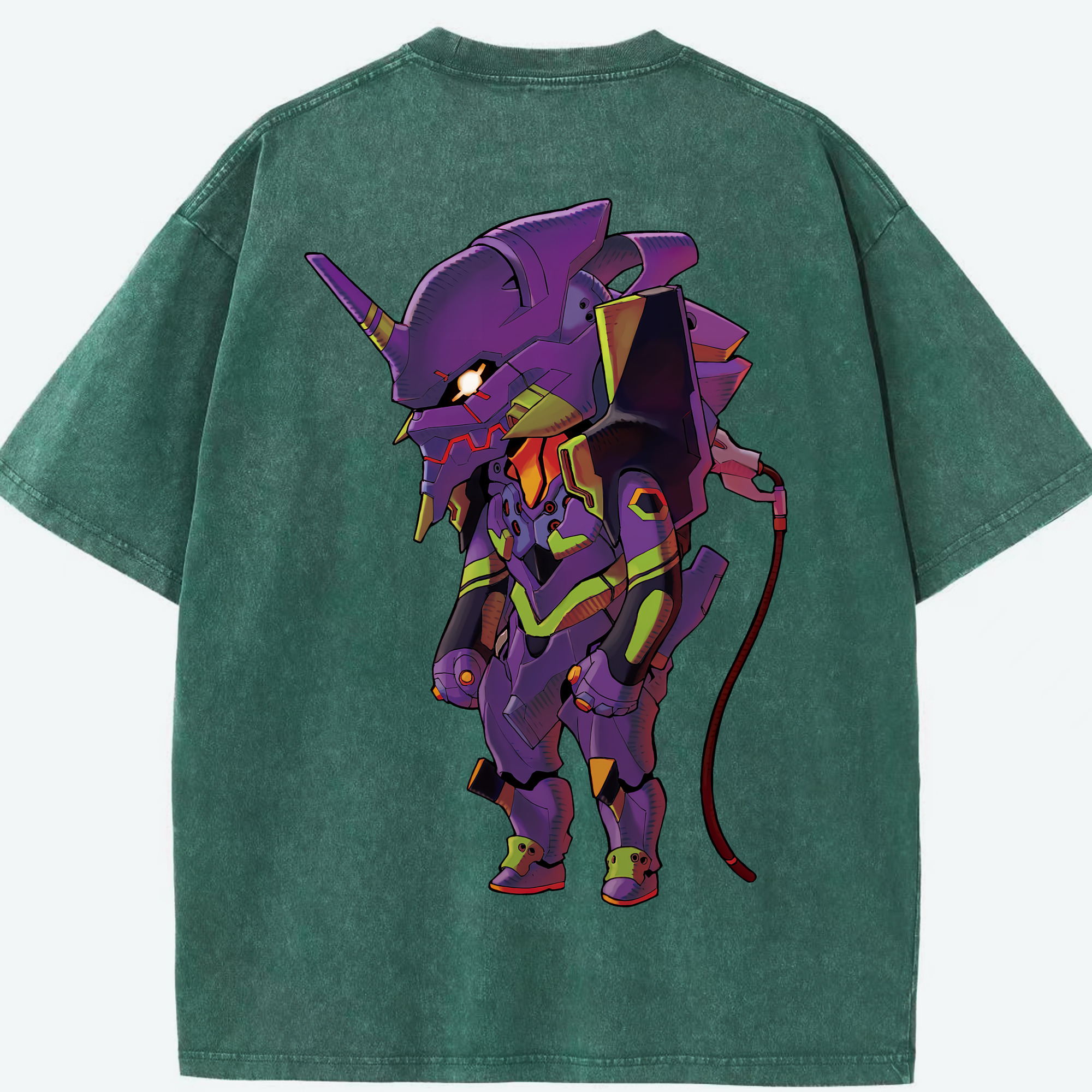 （画像用） EVA 新世紀エヴァンゲリオン 綿100% ヴィンテージ風 半袖Tシャツ（背面プリント）